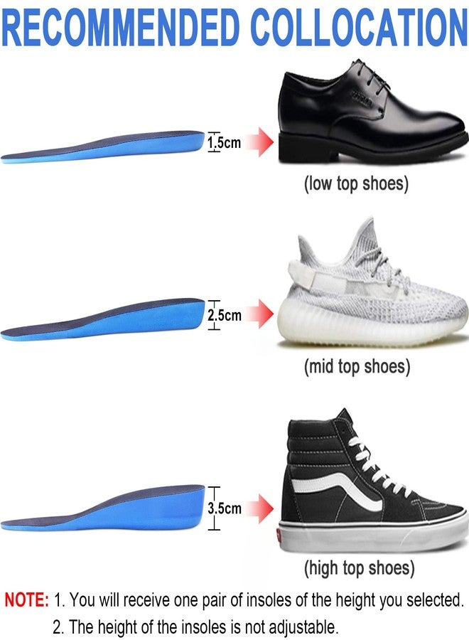 Ailaka Height Increase Insoles for Men Women - 1 Pair PU Shoes Lifts Elastic Shock Absorbing Sports Shoe Insoles Height Increase, Heel Lifts for Men Women Shoes Inserts - Image 5